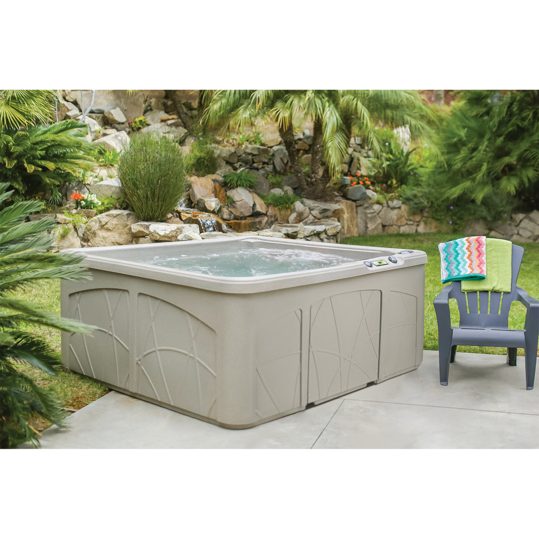 Lifesmart Spas LS350DX 110 Volt 5-Person 28-Jet Rectangle Plug and Play Hot Tub with Ozonator